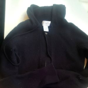 Vintage Cashmere black zip up hoodie